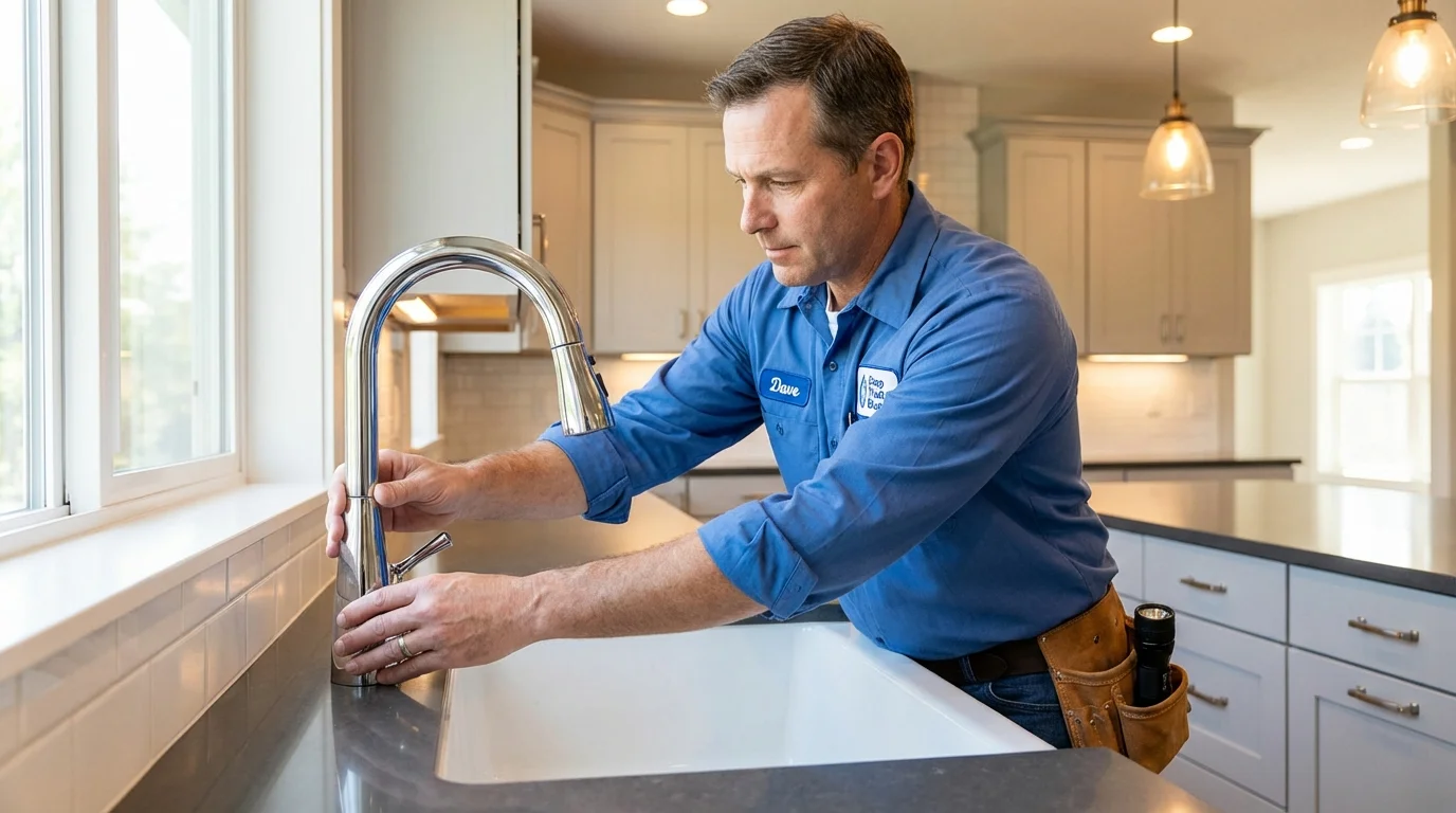 Kitchen faucet installation by Johns Plumbing LLC in Ashtabula