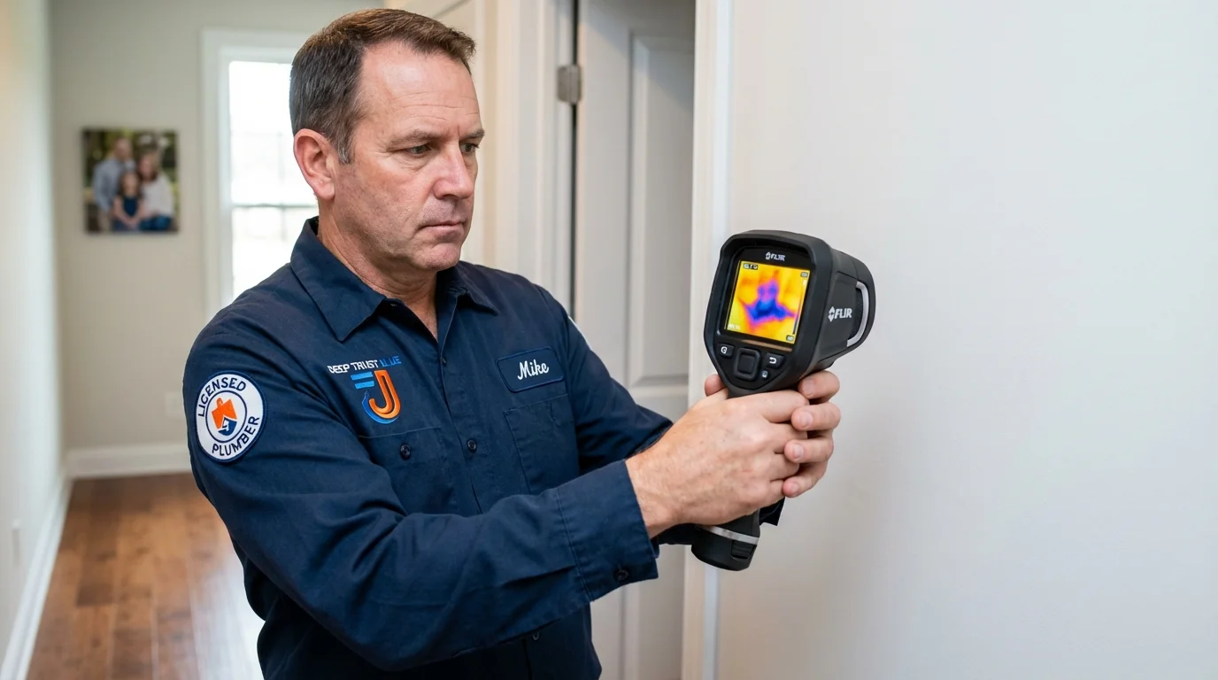 Thermal imaging leak detection by Johns Plumbing LLC in Ashtabula